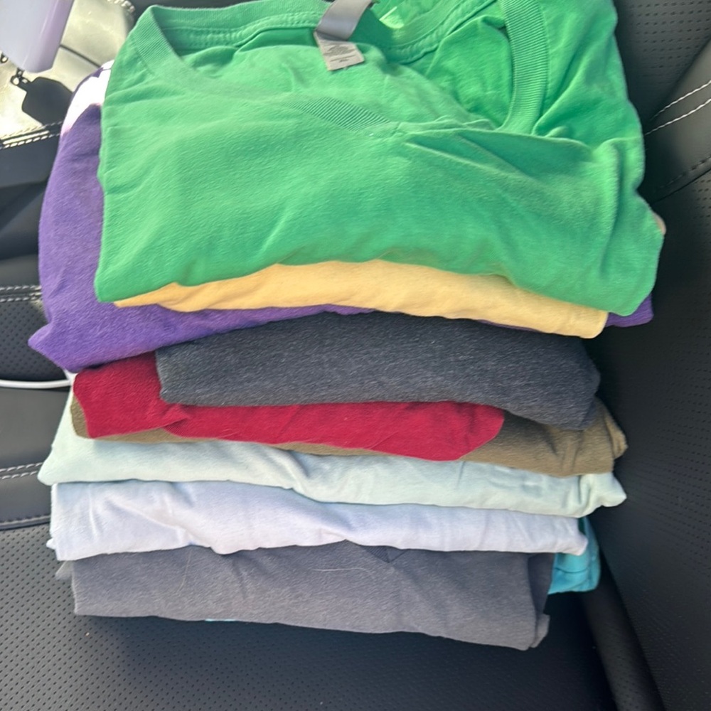Next Level Apparel Short Sleeve Tees in Green and Purple